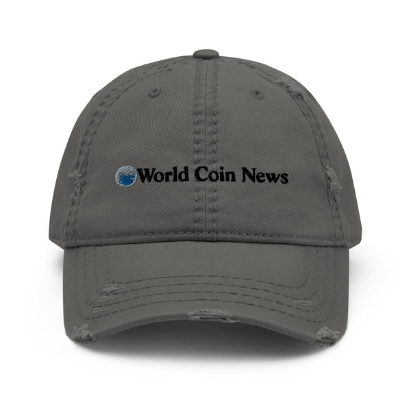 World Coin News Distressed Dad Hat